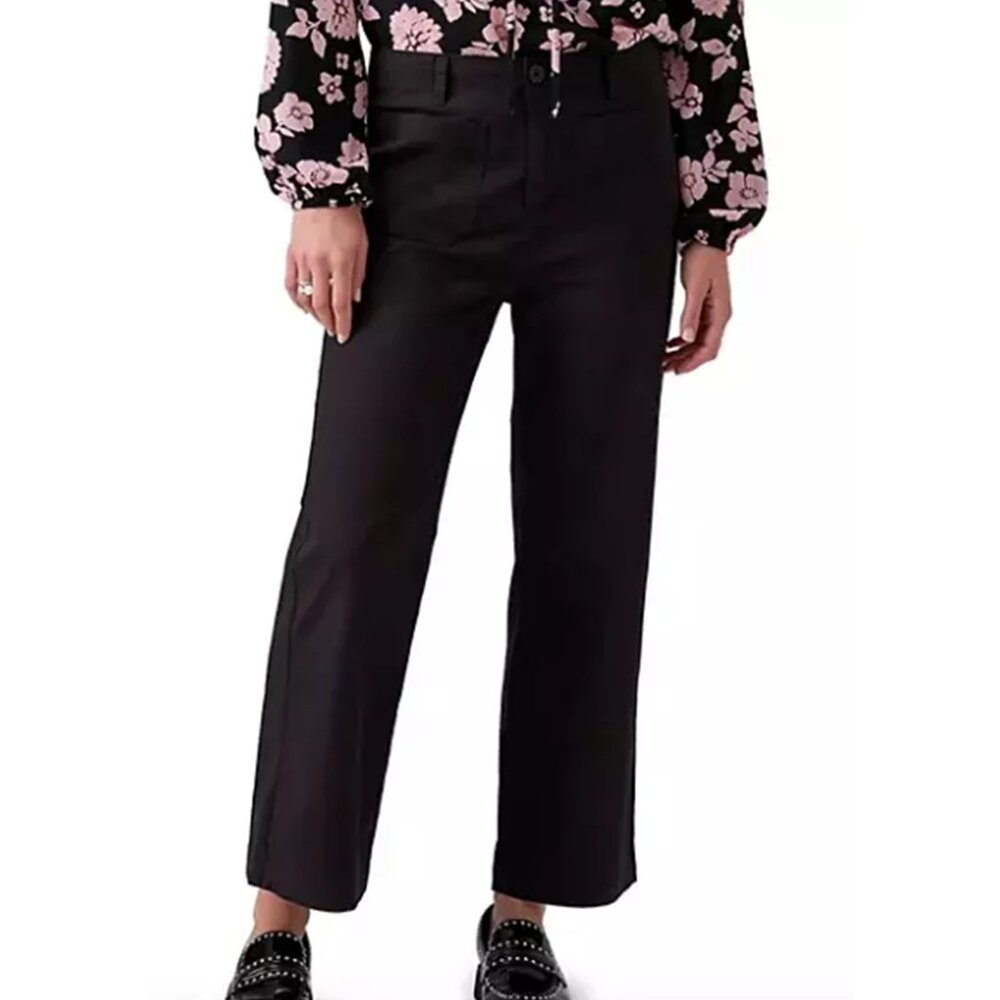 Women's Juliet Black Twill Crop Pants